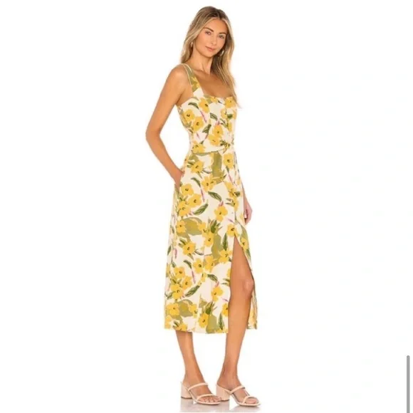 L*Space Floral Linen Blend Dress Mykonos in Ibiza - Picture 3 of 13